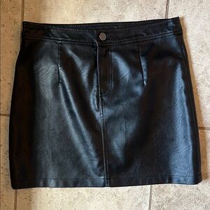 Jack by BB Dakota - Black Leather Skirt - Size 2